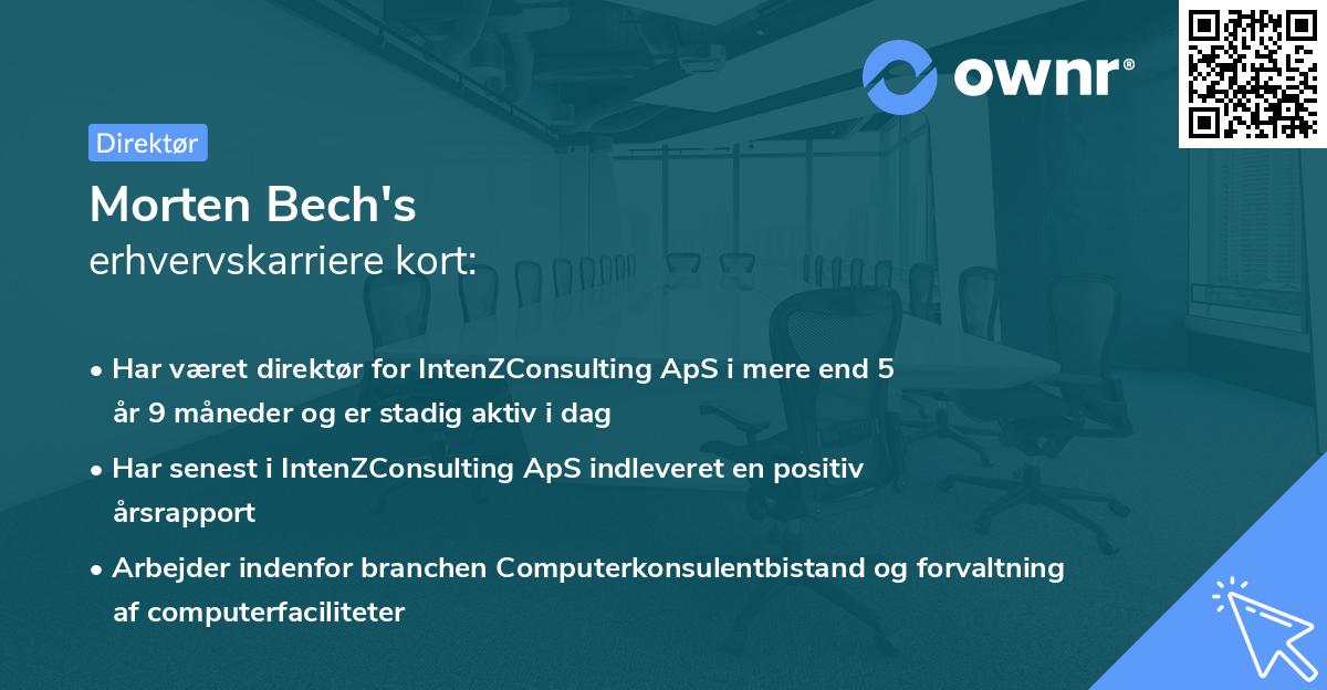 Morten Bech's erhvervskarriere kort