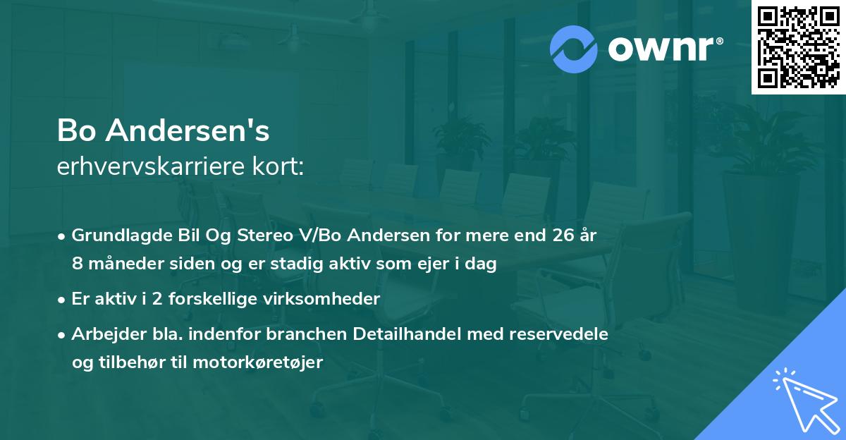 Bo Andersen's erhvervskarriere kort