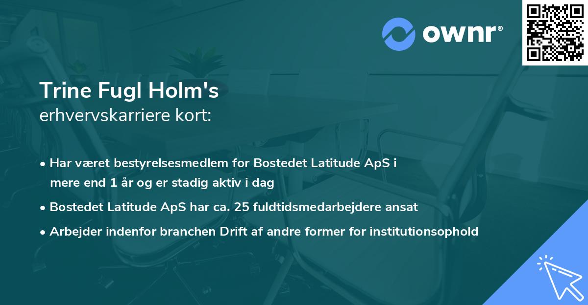 Trine Fugl Holm's erhvervskarriere kort