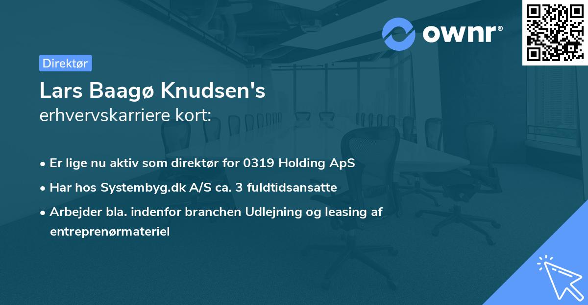 Lars Baagø Knudsen's erhvervskarriere kort