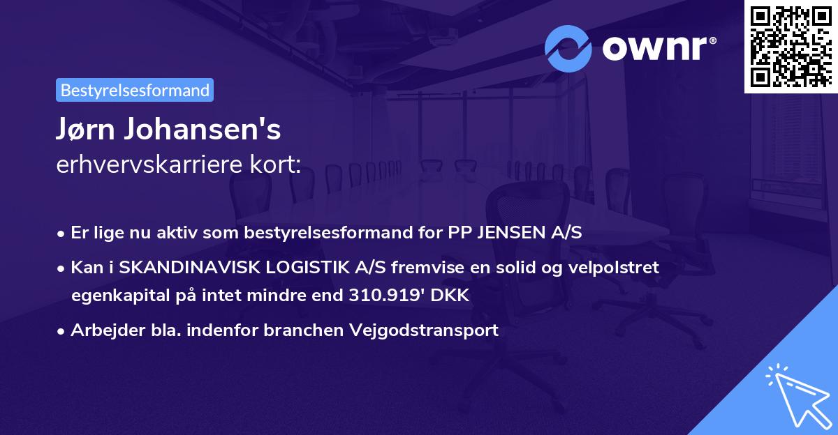 Jørn Johansen's erhvervskarriere kort