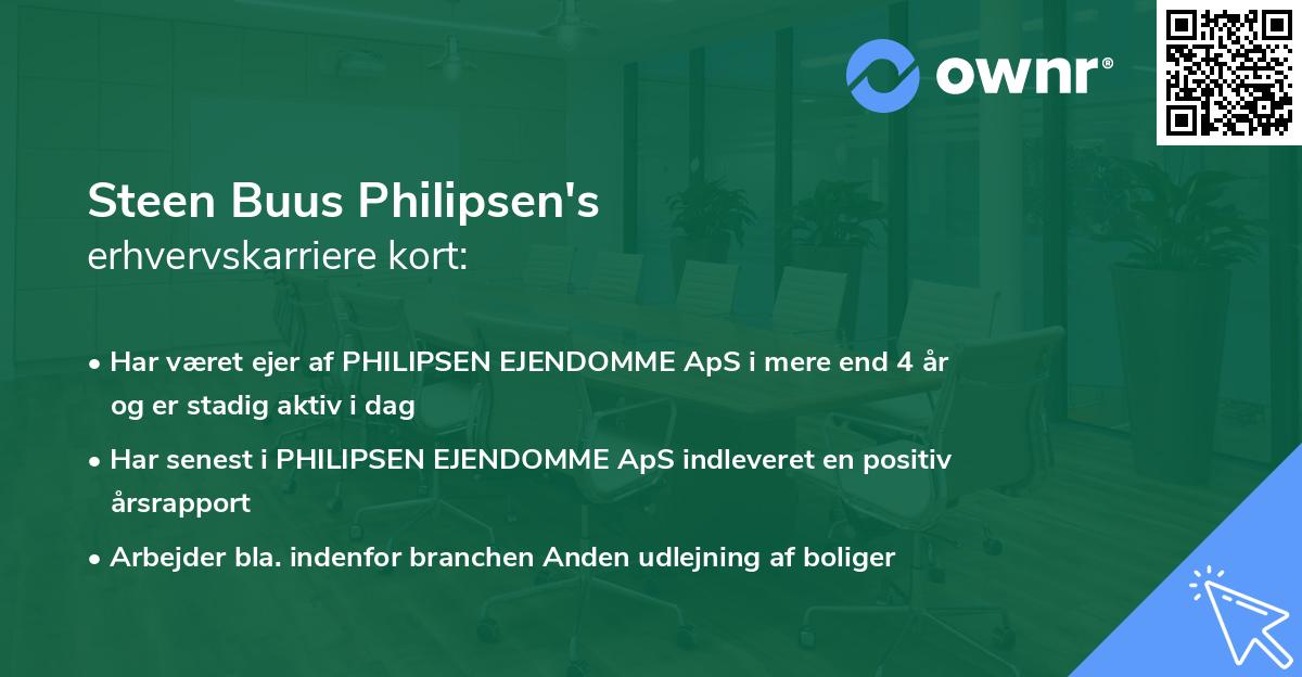 Steen Buus Philipsen's erhvervskarriere kort