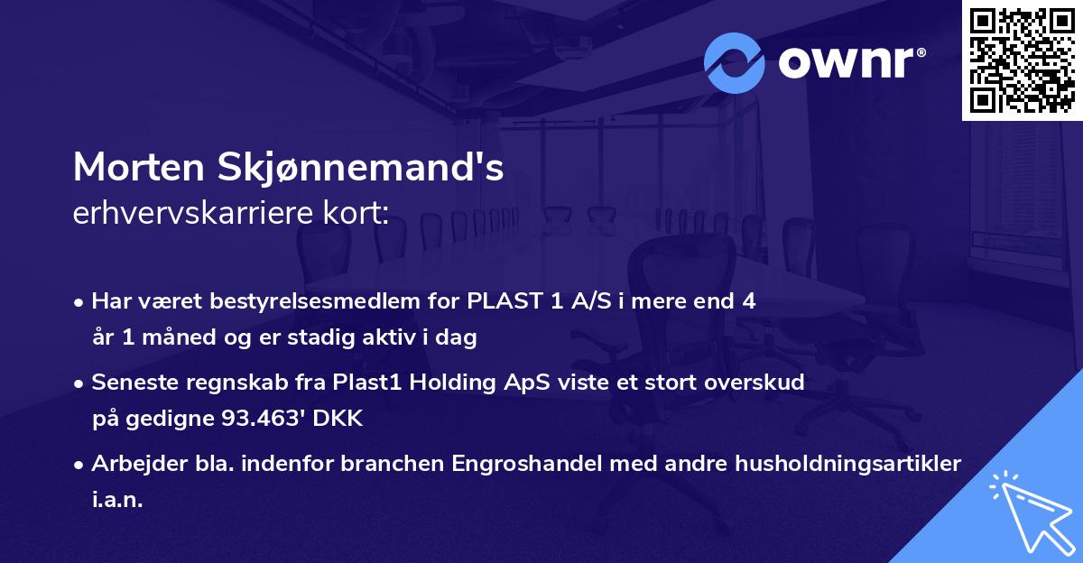 Morten Skjønnemand's erhvervskarriere kort