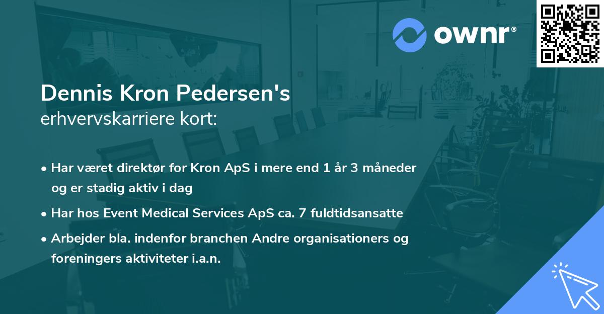 Dennis Kron Pedersen's erhvervskarriere kort