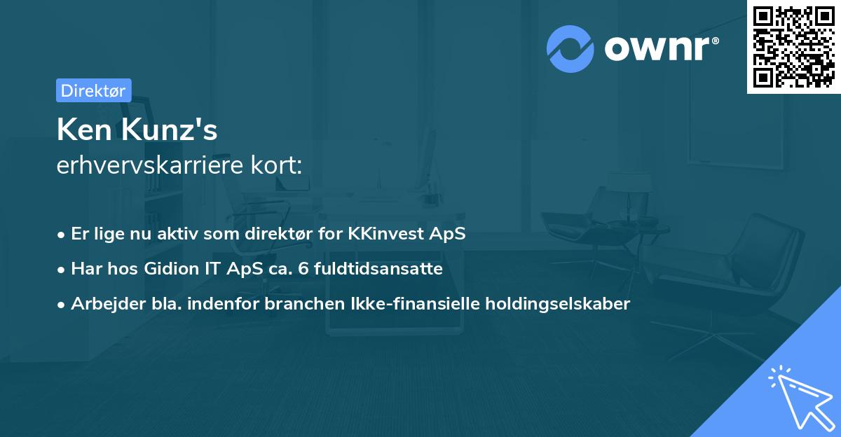 Ken Kunz's erhvervskarriere kort
