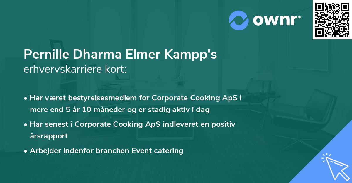 Pernille Dharma Elmer Kampp's erhvervskarriere kort