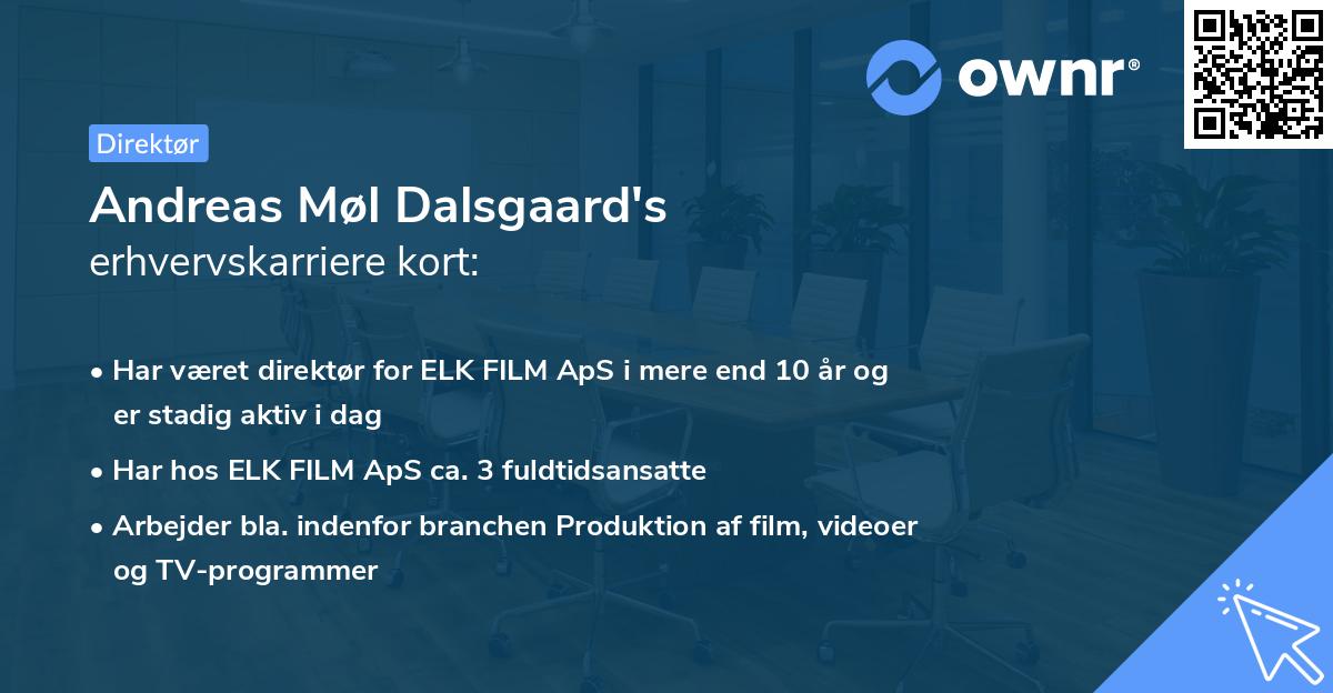 Andreas Møl Dalsgaard's erhvervskarriere kort