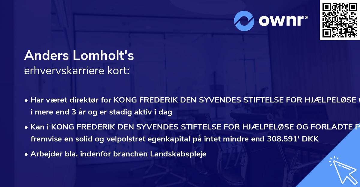 Anders Lomholt's erhvervskarriere kort