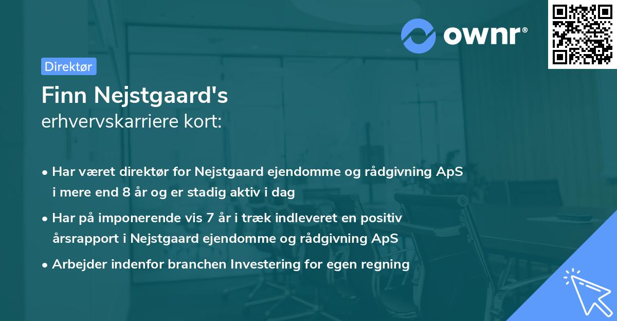 Finn Nejstgaard's erhvervskarriere kort