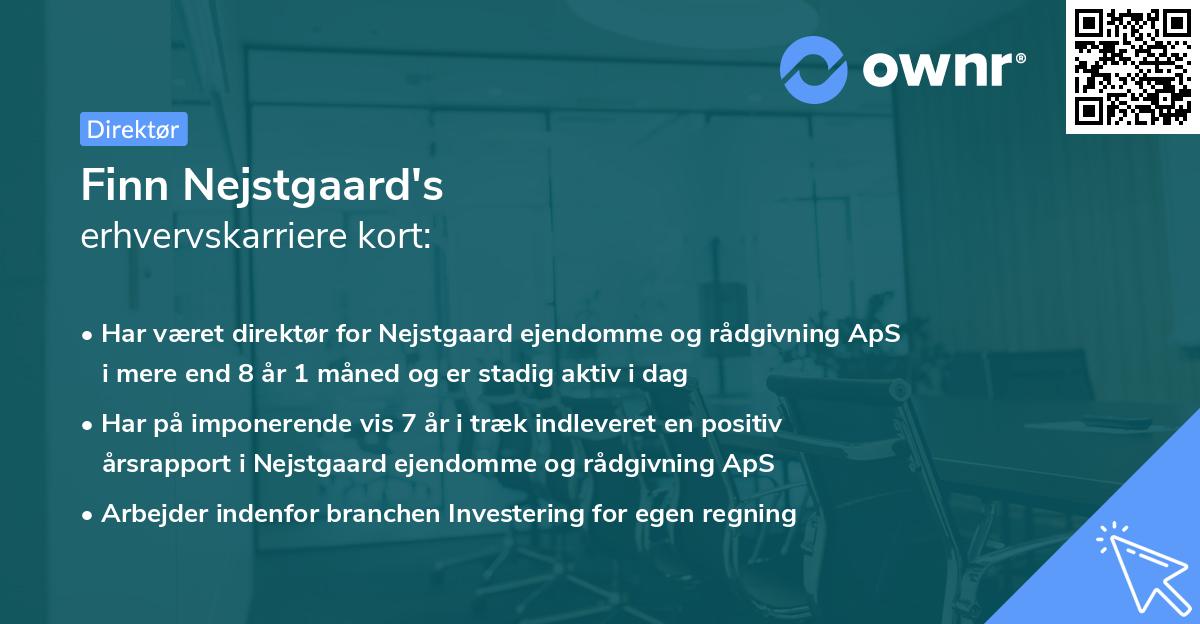 Finn Nejstgaard's erhvervskarriere kort