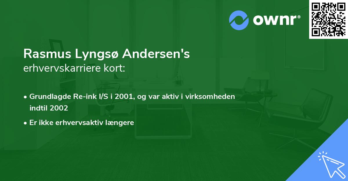 Rasmus Lyngsø Andersen's erhvervskarriere kort