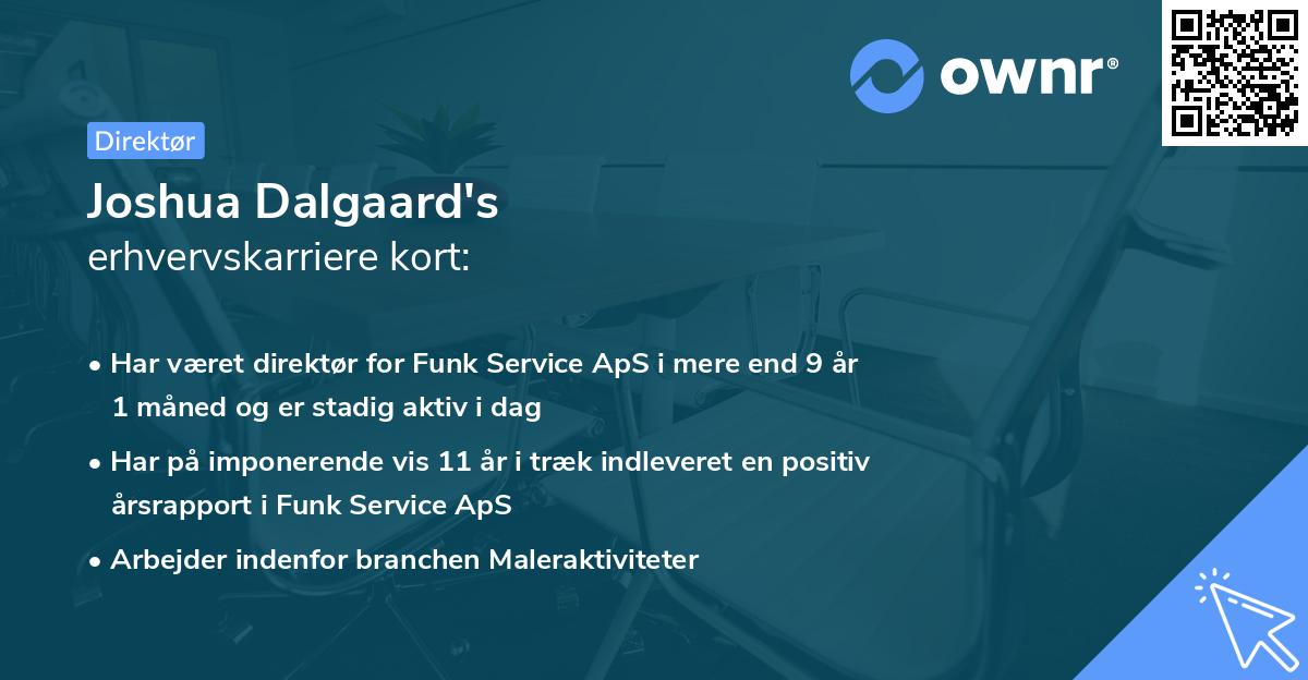 Joshua Dalgaard's erhvervskarriere kort