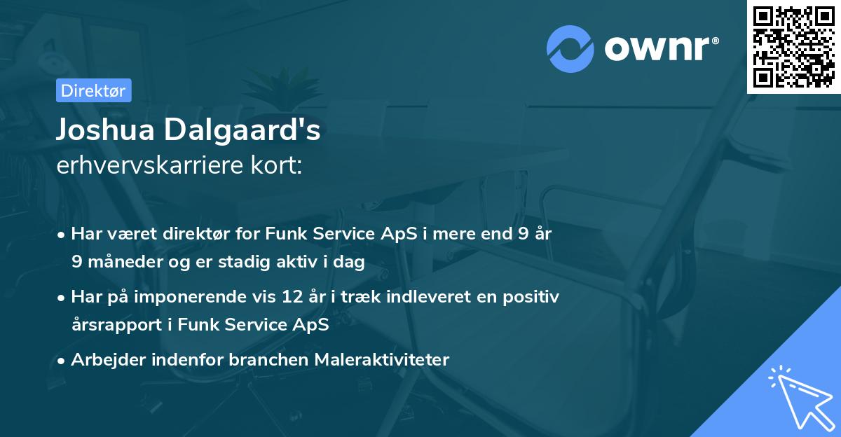 Joshua Dalgaard's erhvervskarriere kort