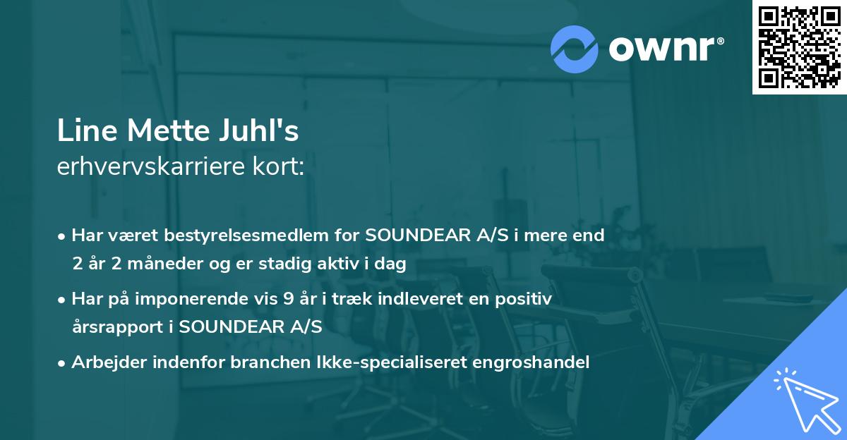 Line Mette Juhl's erhvervskarriere kort