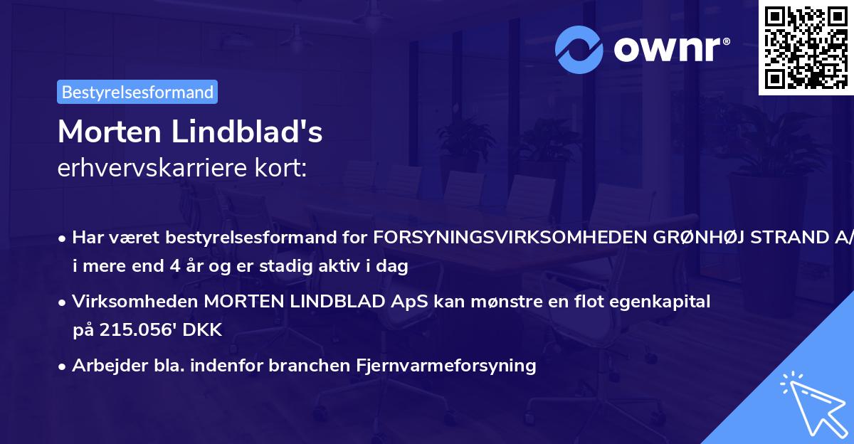 Morten Lindblad's erhvervskarriere kort