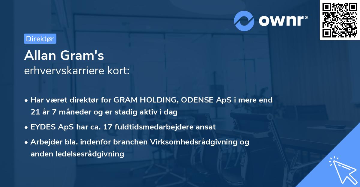 Allan Gram's erhvervskarriere kort