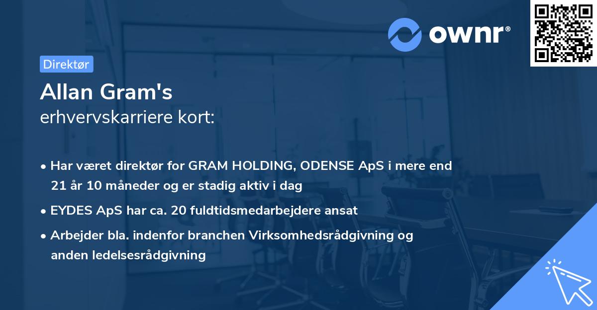 Allan Gram's erhvervskarriere kort