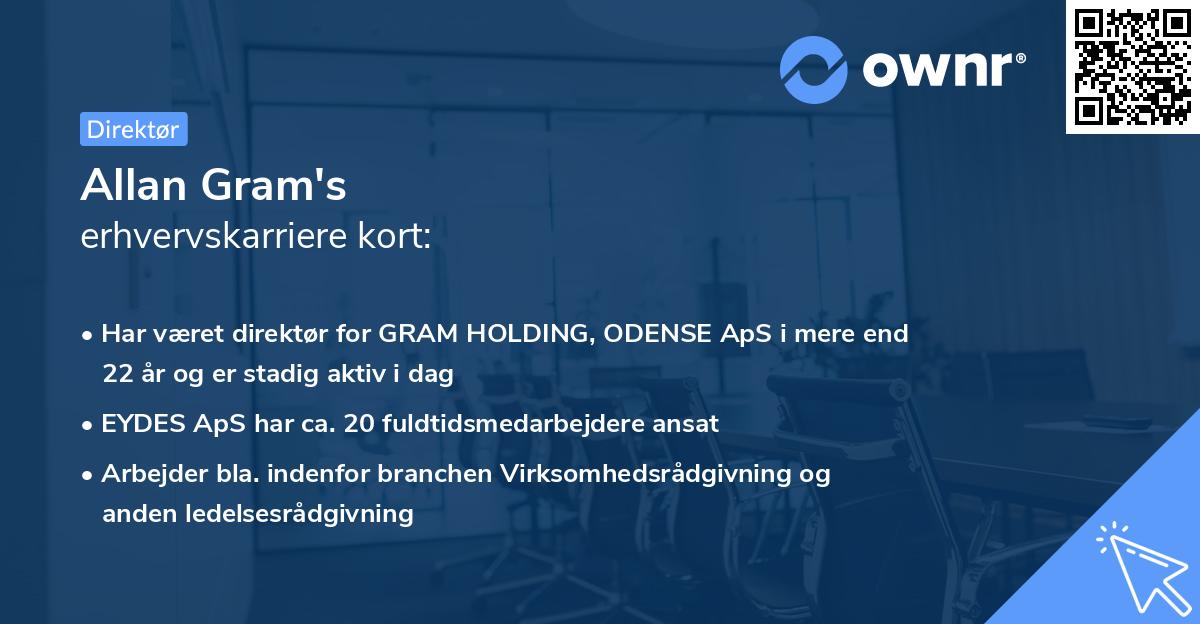 Allan Gram's erhvervskarriere kort