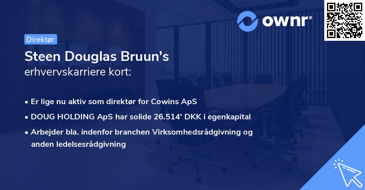 Steen Douglas Bruun's erhvervskarriere kort