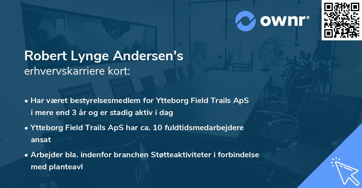 Robert Lynge Andersen's erhvervskarriere kort