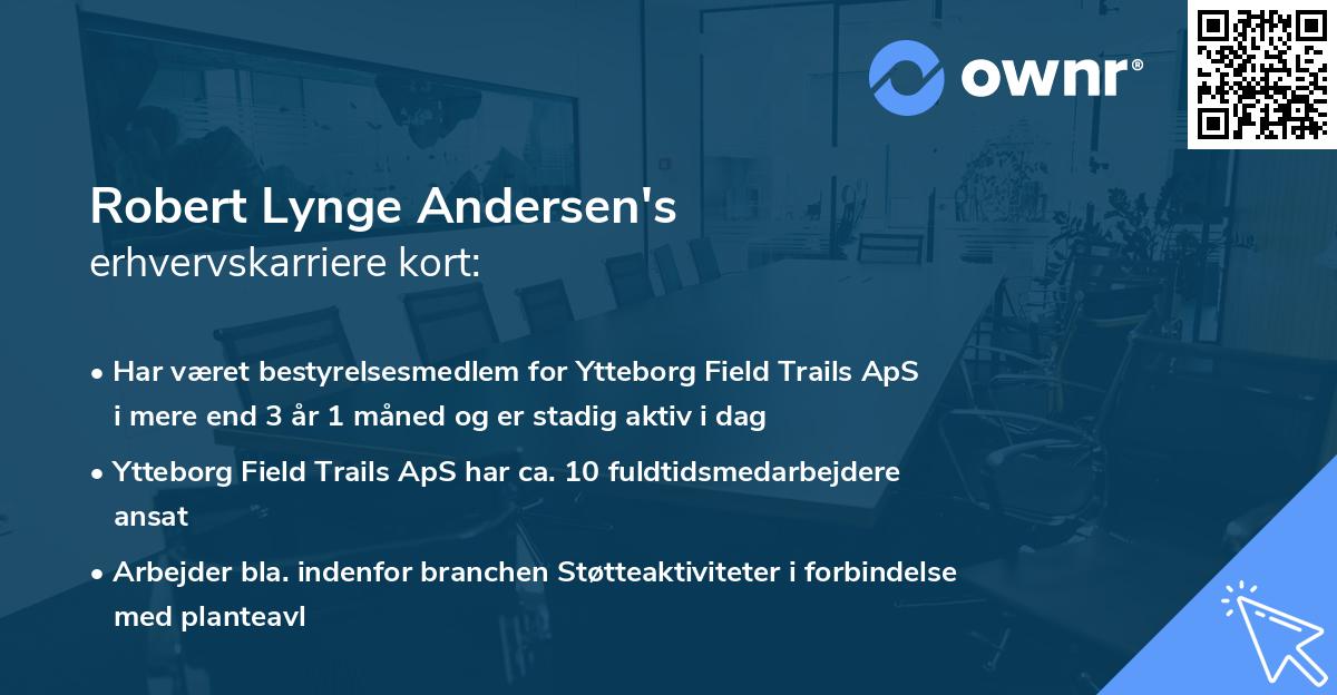 Robert Lynge Andersen's erhvervskarriere kort