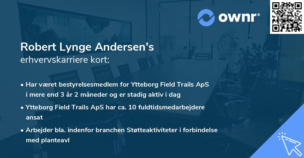 Robert Lynge Andersen's erhvervskarriere kort