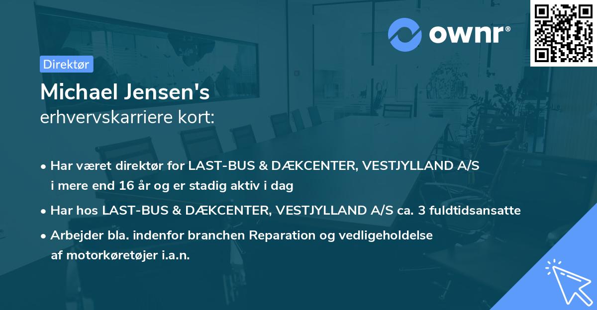Michael Jensen's erhvervskarriere kort