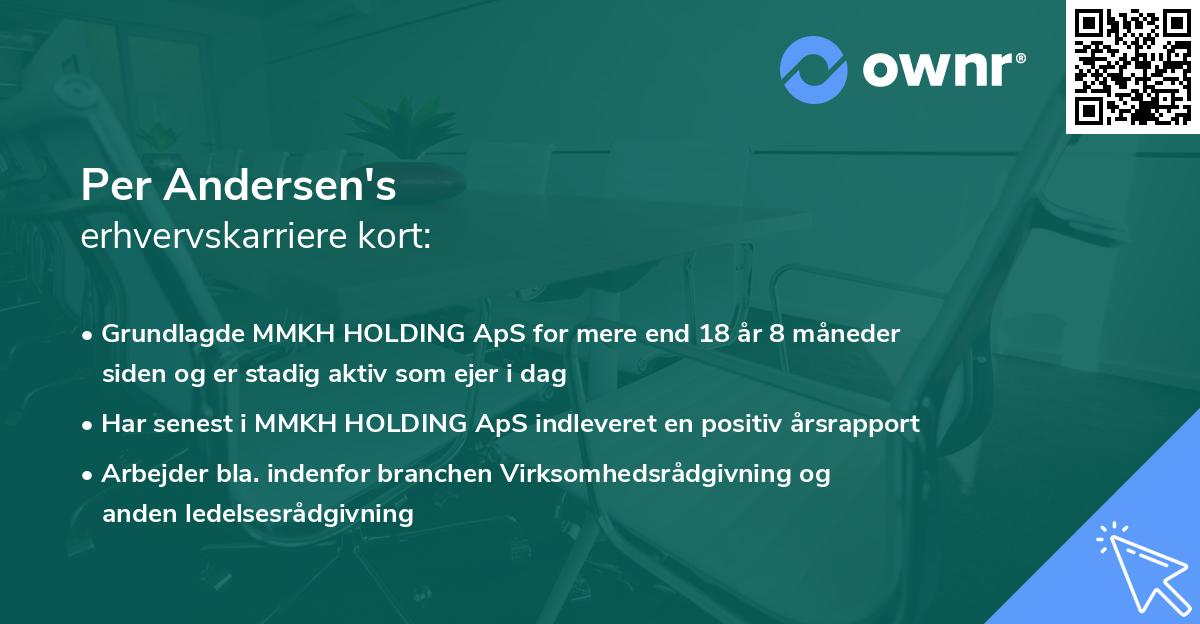 Per Andersen's erhvervskarriere kort
