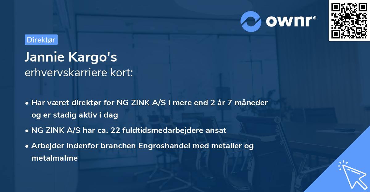 Jannie Kargo's erhvervskarriere kort