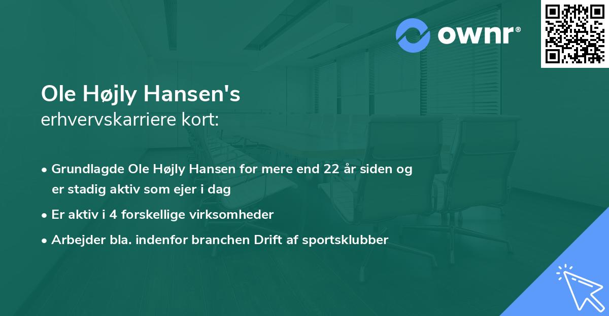 Ole Højly Hansen's erhvervskarriere kort