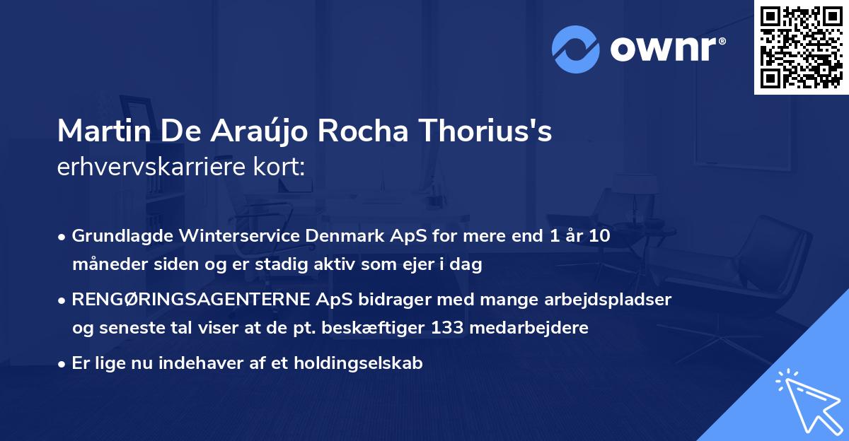 Martin De Araújo Rocha Thorius's erhvervskarriere kort