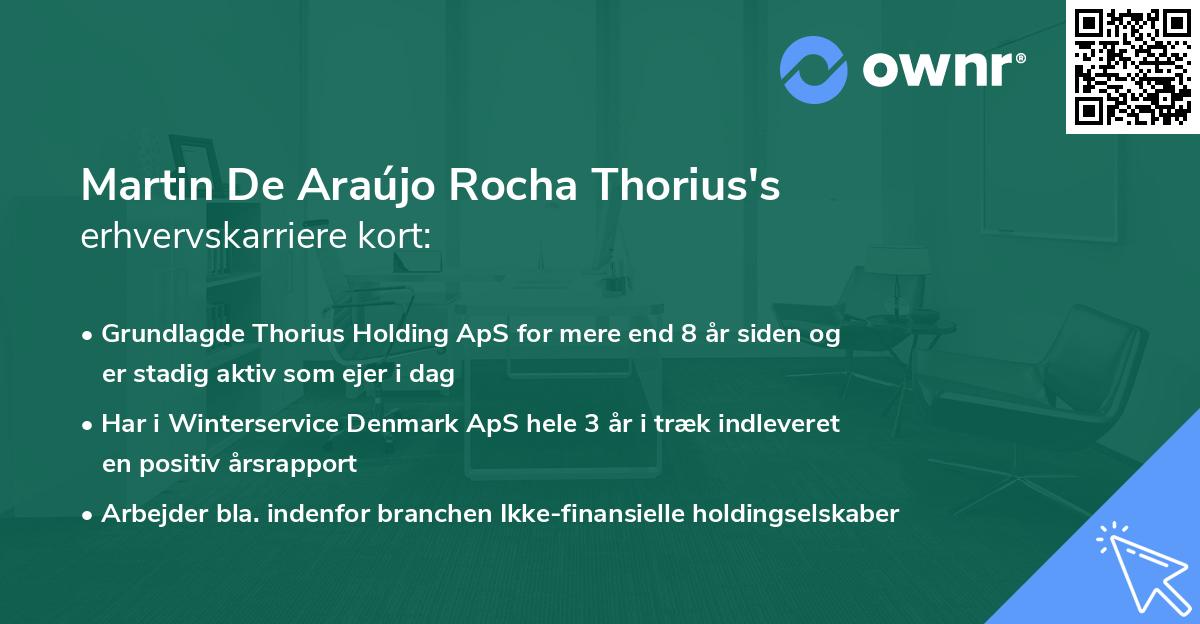 Martin De Araújo Rocha Thorius's erhvervskarriere kort