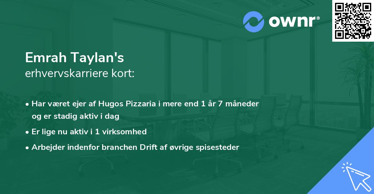 Emrah Taylan's erhvervskarriere kort