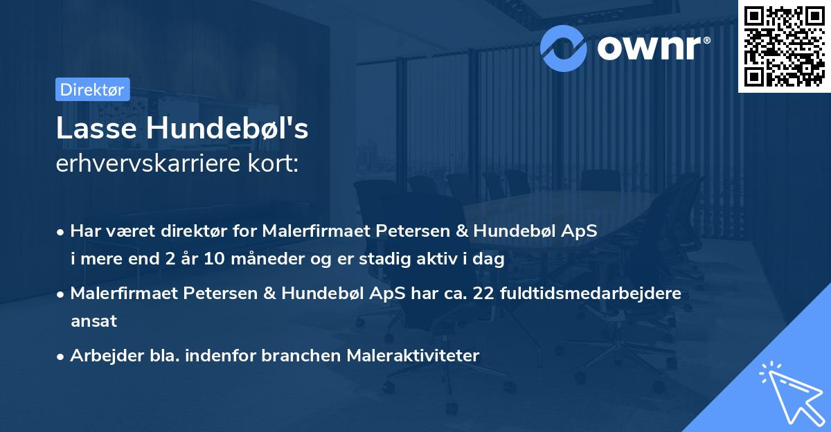 Lasse Hundebøl's erhvervskarriere kort