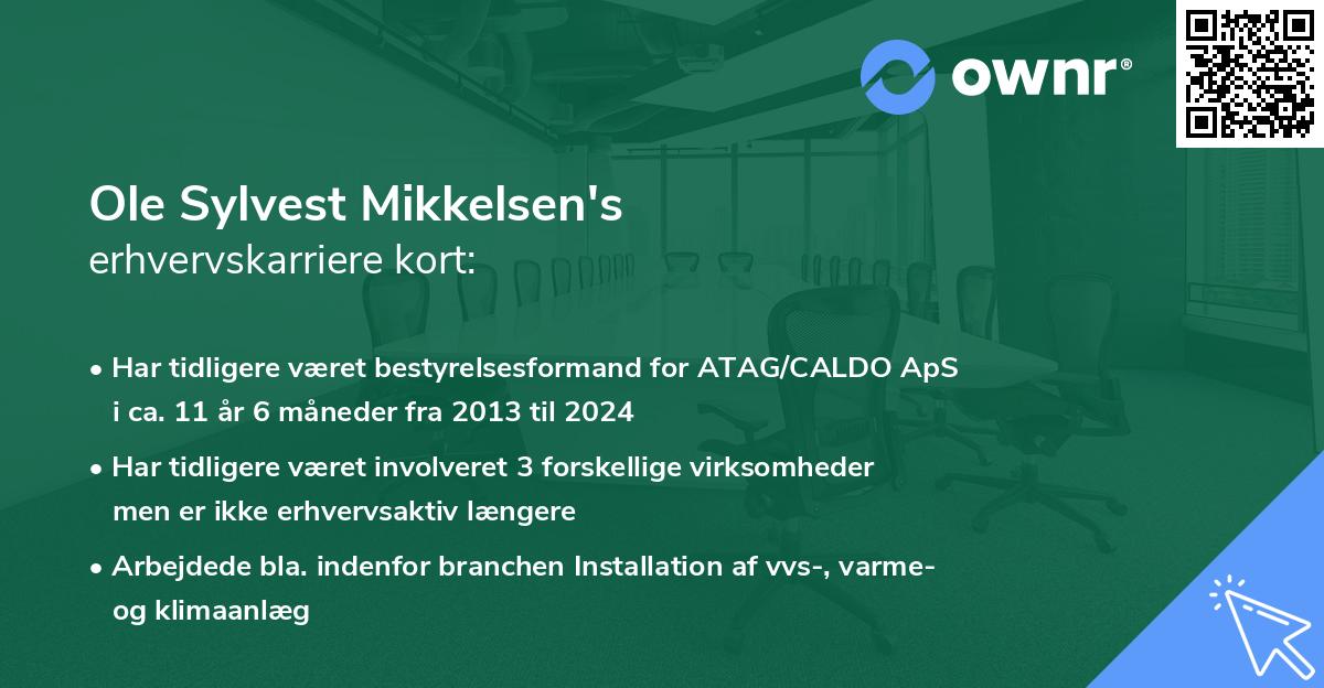 Ole Sylvest Mikkelsen's erhvervskarriere kort