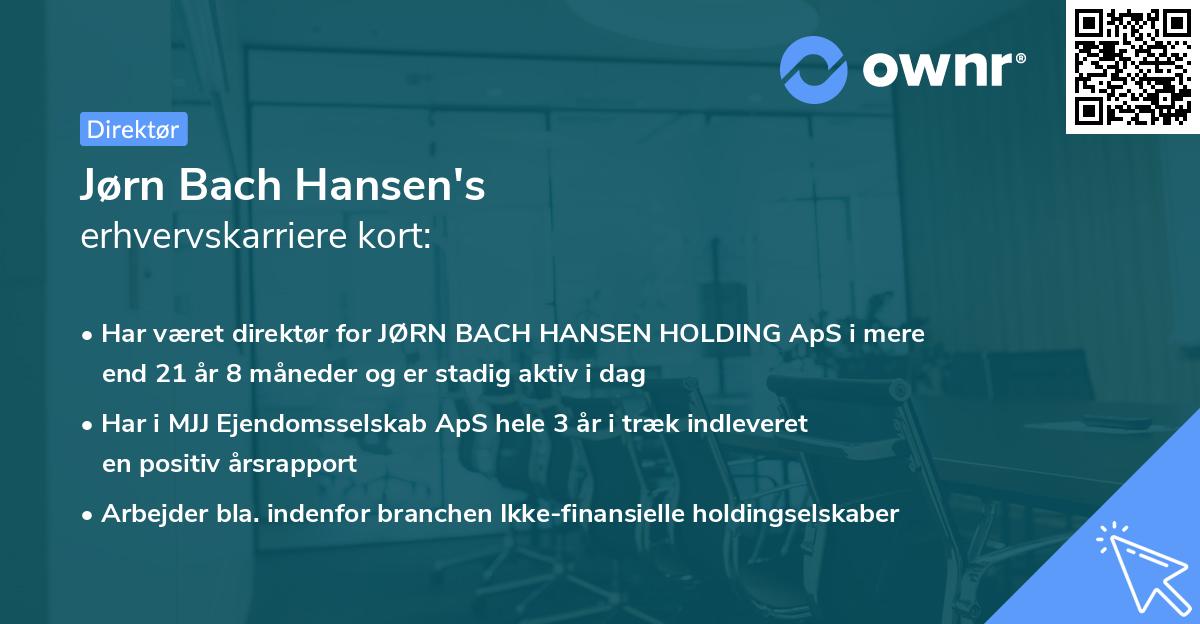Jørn Bach Hansen's erhvervskarriere kort