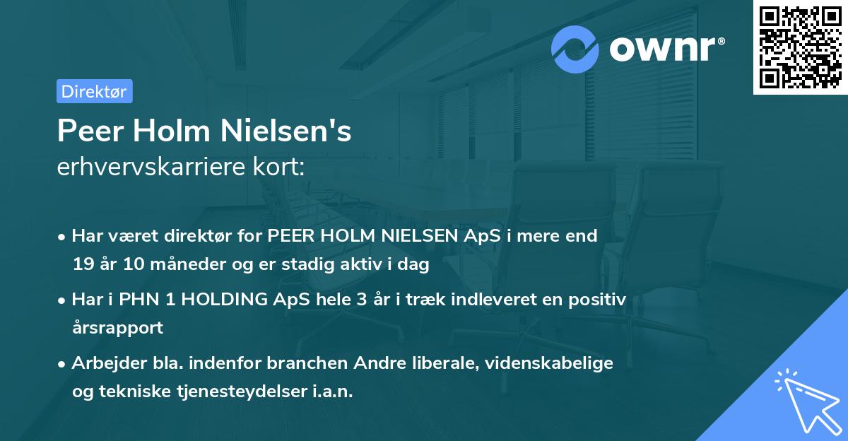 Peer Holm Nielsen's erhvervskarriere kort