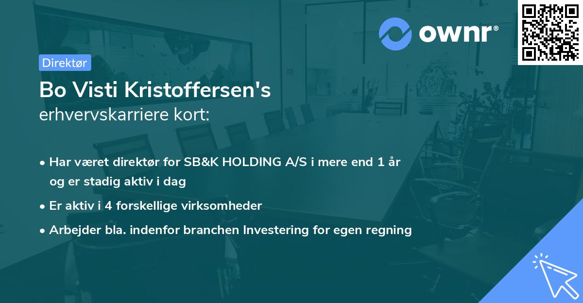 Bo Visti Kristoffersen's erhvervskarriere kort