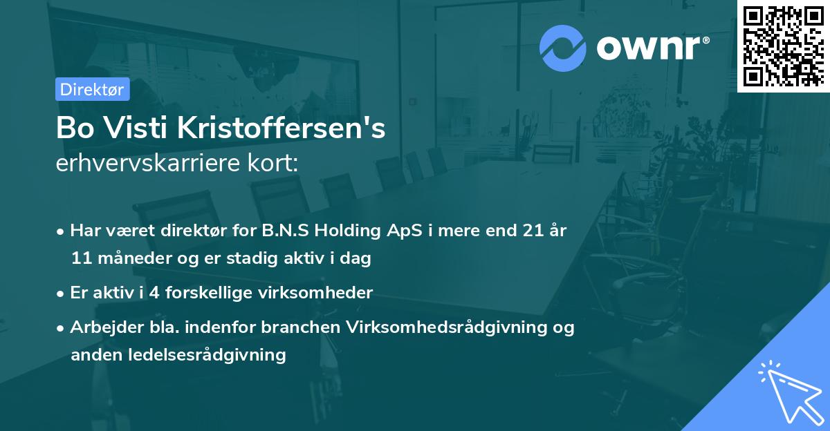 Bo Visti Kristoffersen's erhvervskarriere kort