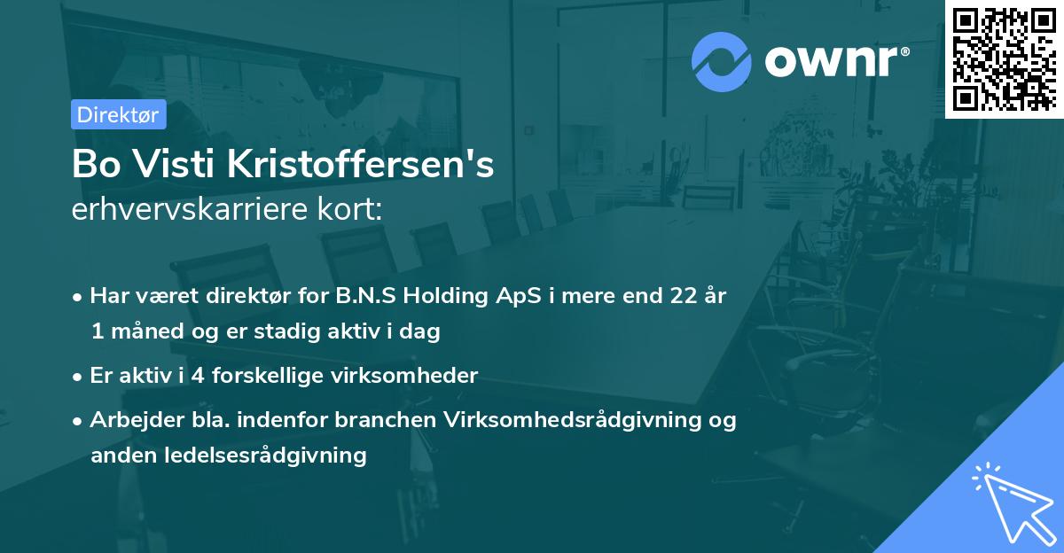 Bo Visti Kristoffersen's erhvervskarriere kort