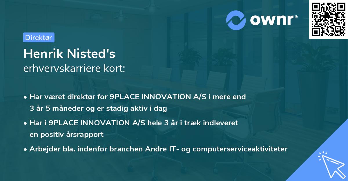 Henrik Nisted's erhvervskarriere kort
