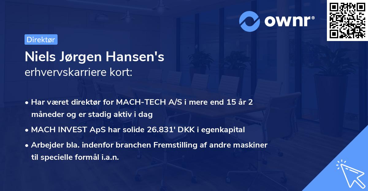 Niels Jørgen Hansen's erhvervskarriere kort