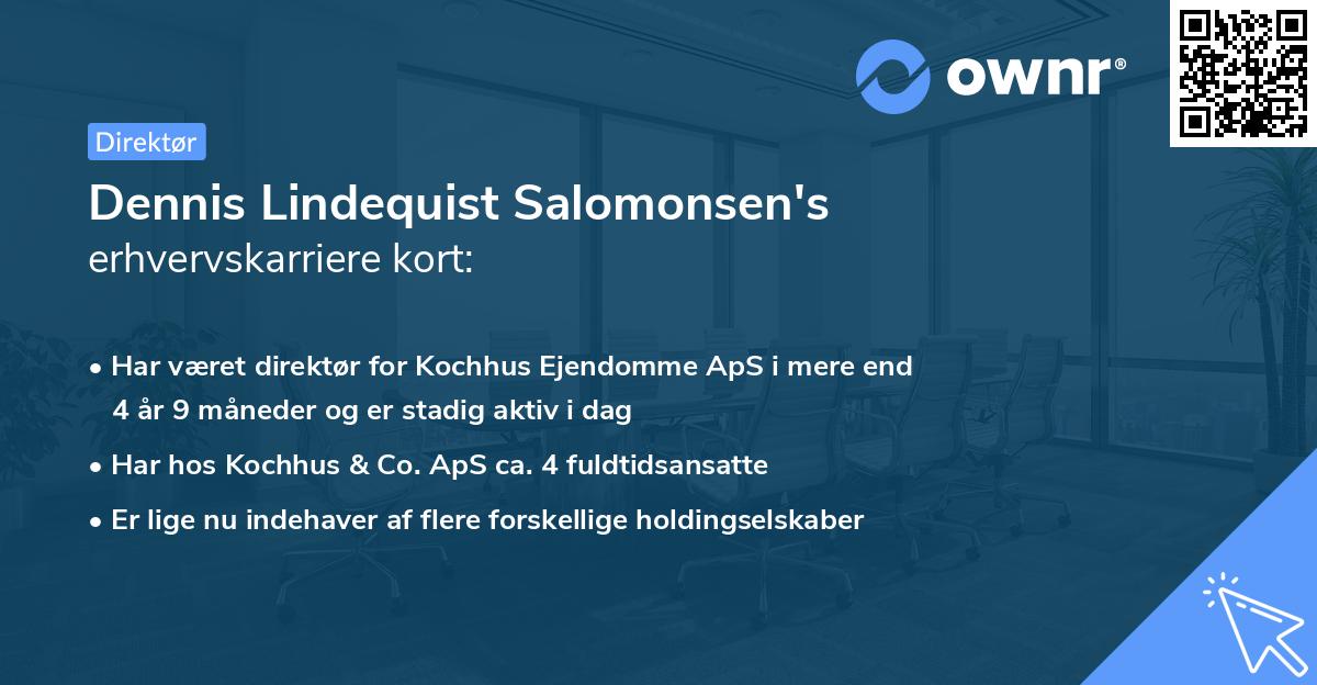 Dennis Lindequist Salomonsen's erhvervskarriere kort