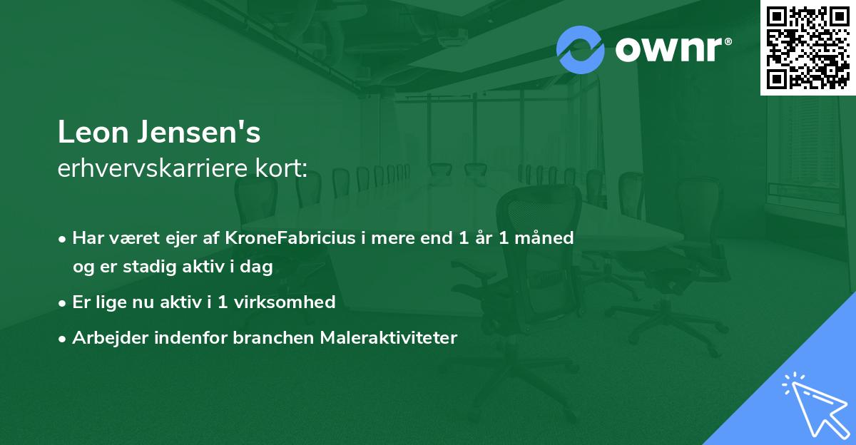 Leon Jensen's erhvervskarriere kort