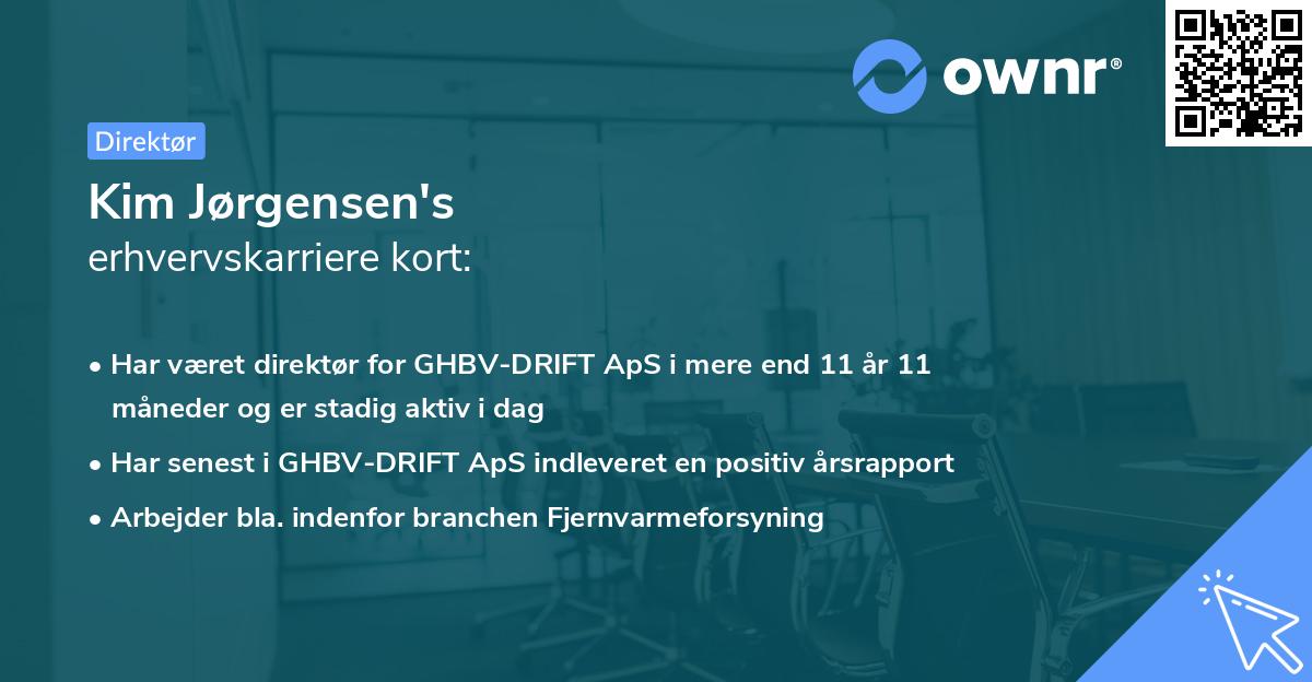 Kim Jørgensen's erhvervskarriere kort