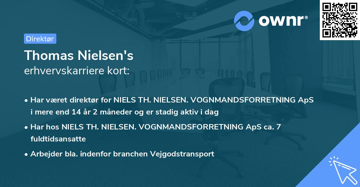 Thomas Nielsen's erhvervskarriere kort