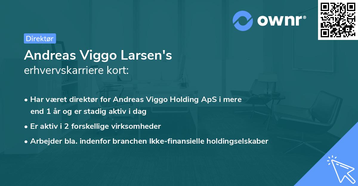 Andreas Viggo Larsen's erhvervskarriere kort