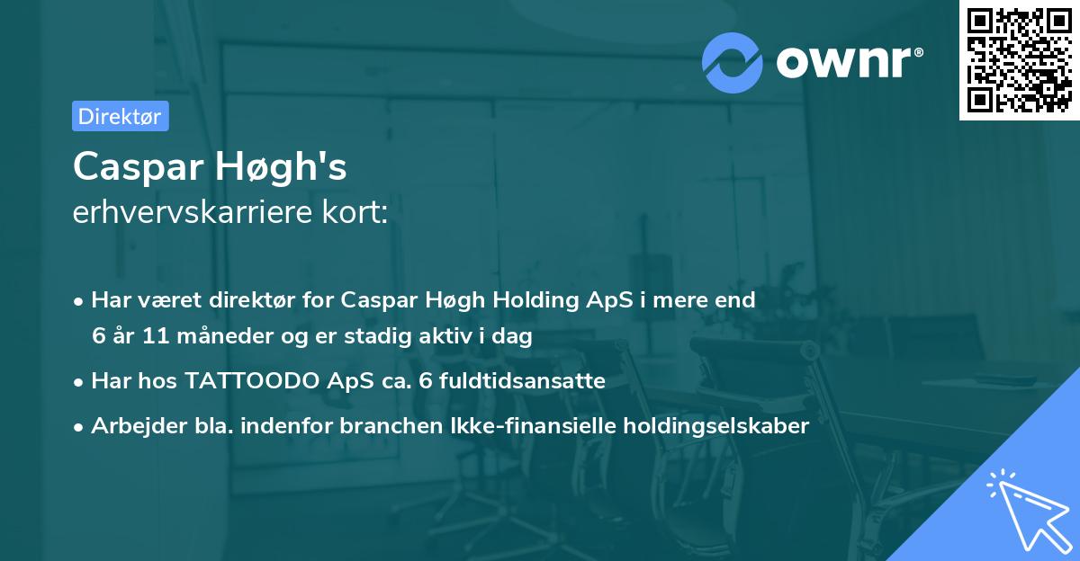 Caspar Høgh's erhvervskarriere kort
