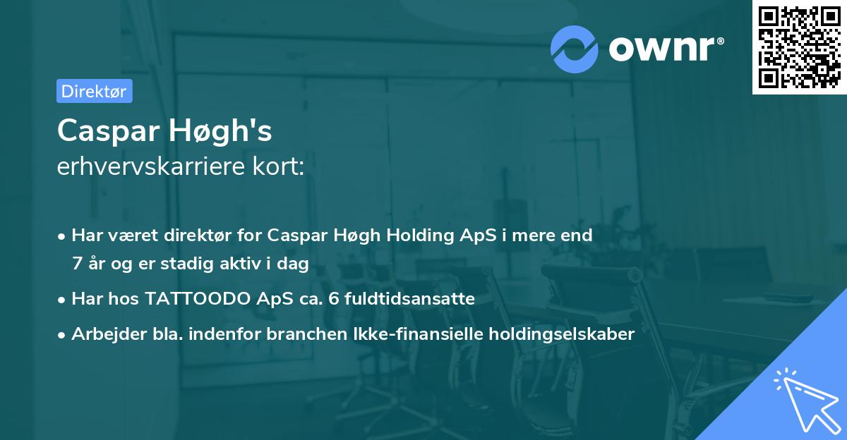 Caspar Høgh's erhvervskarriere kort