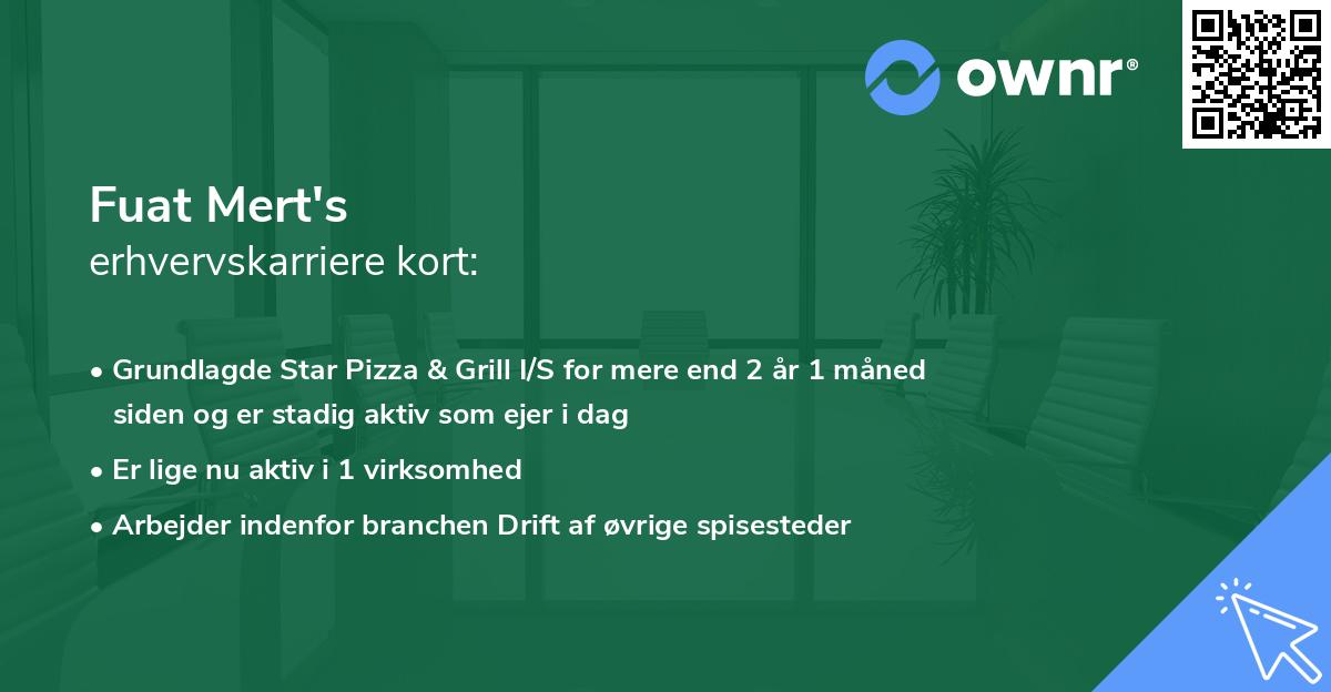 Fuat Mert's erhvervskarriere kort